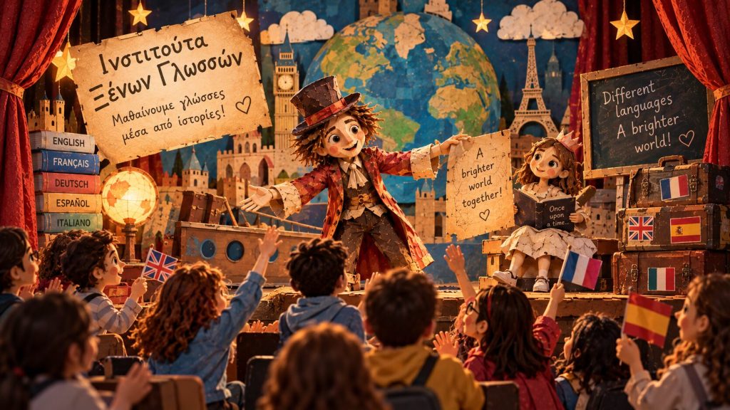 A performance in English for language-school students